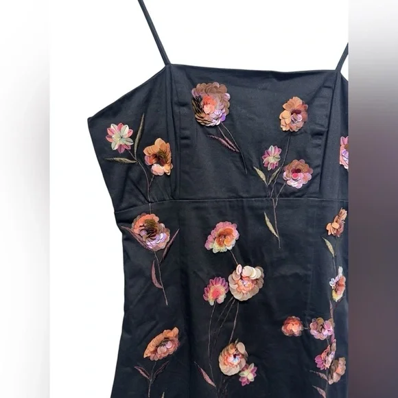 NWT Anthropologie The Brynne 3D Pink ComboSpaghetti-Strap Dress by Maeve